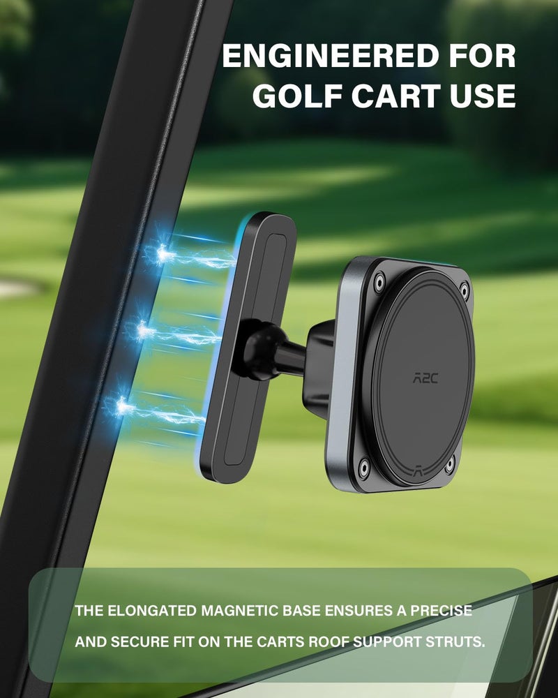 A2C Upgraded Magnetic Golf Cart Phone Holder, Golf Accessories for Men, Unique Golf Gifts for Golfer Lover Husband Father Dad, Golf Valentines Gift for Him, Golf Phone Mount for MagSafe iPhone 12-17 - Image 5