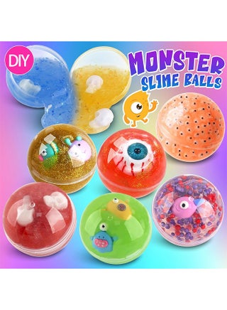 DIY Slime Kit for Kids,Fluffy Slime Making Kit Toys for Girls -Non-Sticky & Scented to Craft Butter Slime(monster themes) - view 3