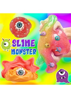 Beauenty DIY Slime Kit for Kids,Fluffy Slime Making Kit Toys for Girls -Non-Sticky & Scented to Craft Butter Slime(monster themes)  - Image 2