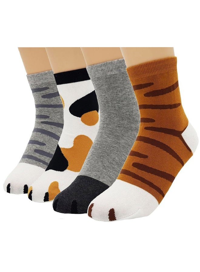 JJMax Women's Sweet Animal Socks Set with Thick Eared Cuffs One Size Fits All , Original Cat Set, One Size - Image 1