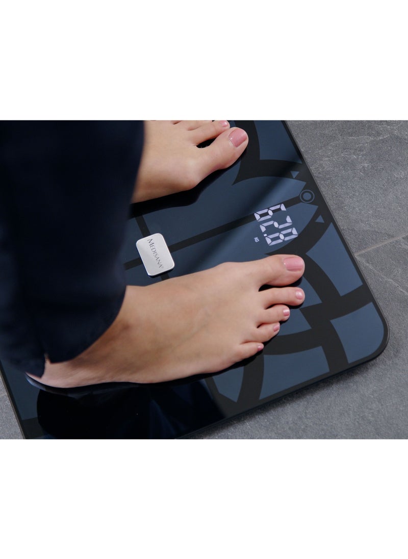 medisana BS 450 connect digital body analysis scale 180 kg / 396 lbs black personal scale for measuring body fat body water muscle mass and bone weight body fat scale with body analysis app - pzsku/Z7CC73C0019F169AA5F1BZ/45/_/1678188699/d207e9f0-c1bf-4843-87ca-ad4c1a89cfbf