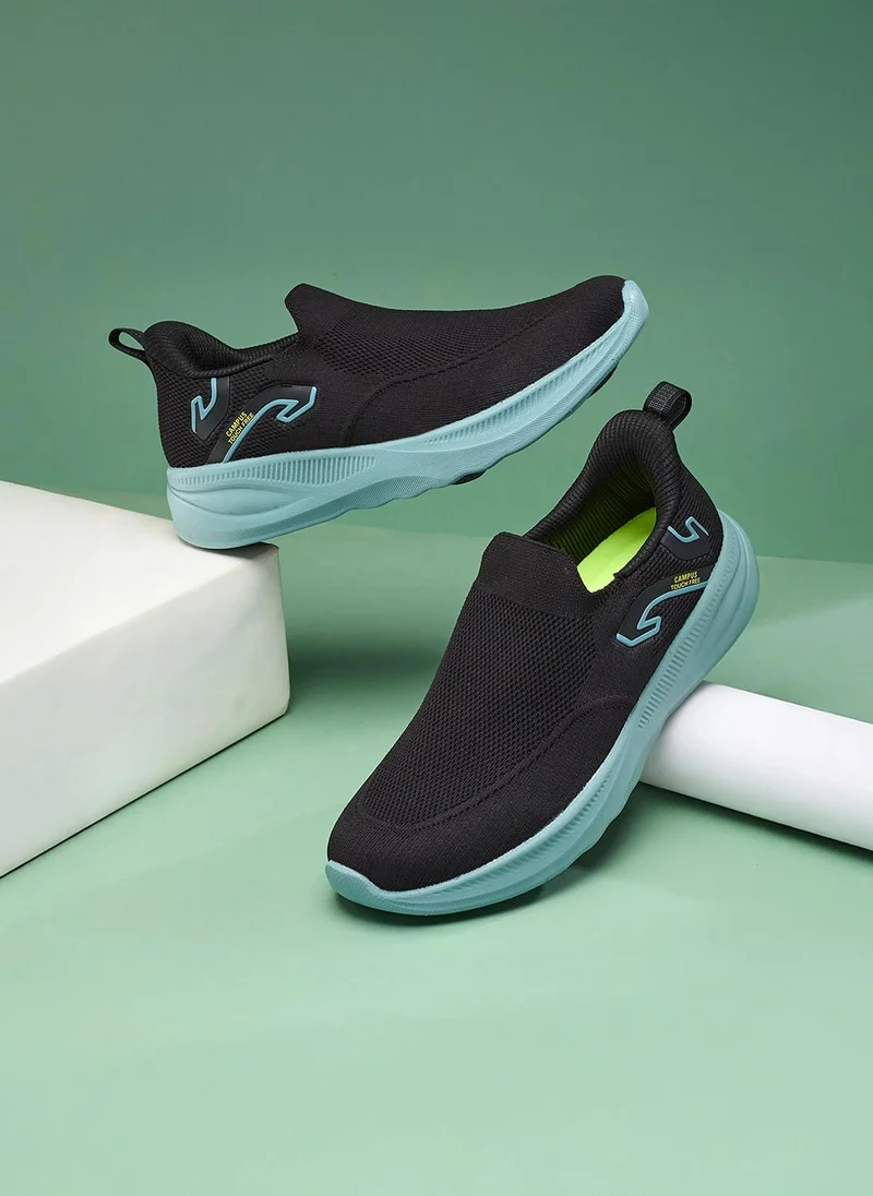 Campus Men Airo Campus Nitrofly Slip-On Walking Shoes-Black