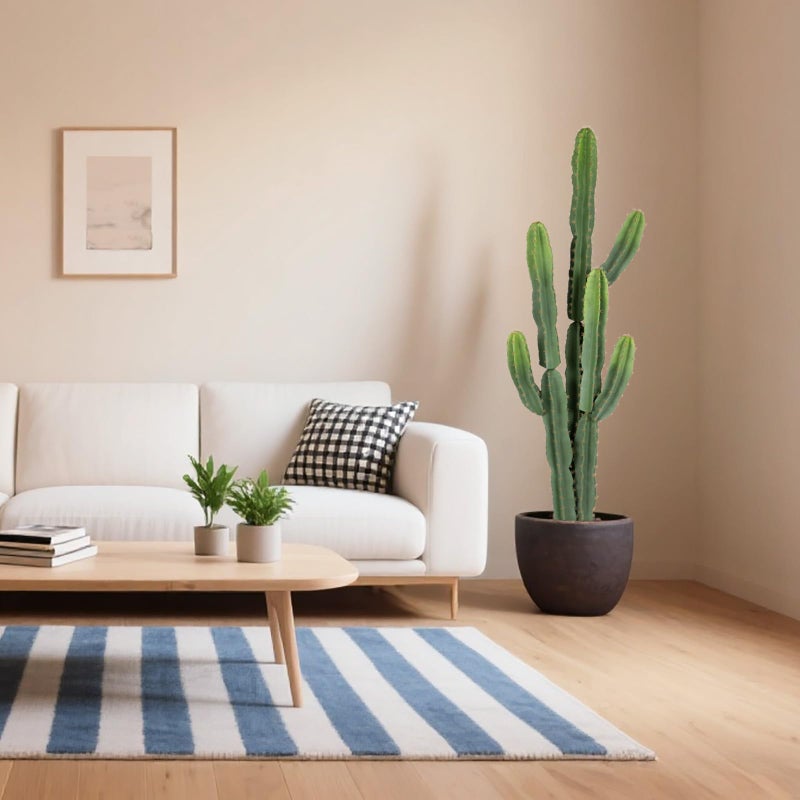 Nafresh UV-Resistant Artificial Fake Cactus Plants 5ft â€“ Large Faux Cowboy Cactus for Indoor & Outdoor Home, Office, or Garden Decor - Image 5