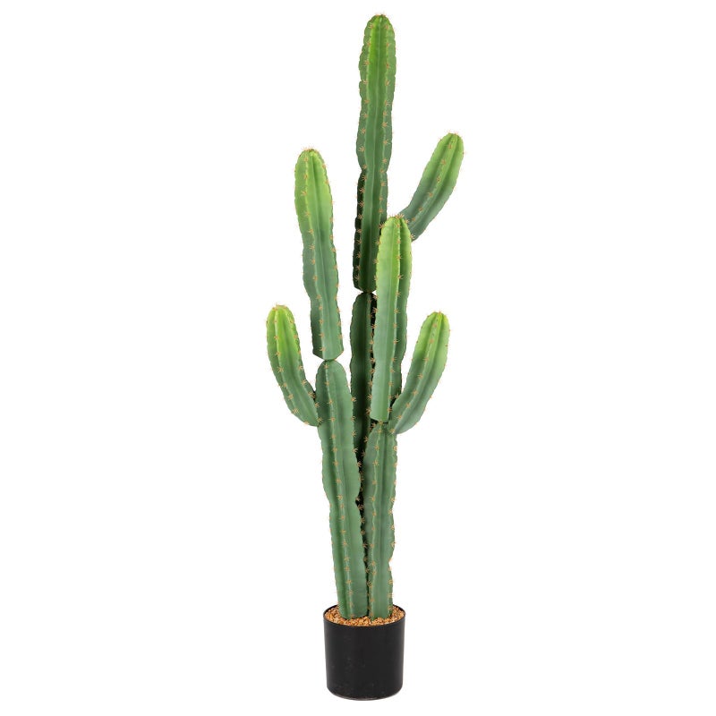 Nafresh UV-Resistant Artificial Fake Cactus Plants 5ft â€“ Large Faux Cowboy Cactus for Indoor & Outdoor Home, Office, or Garden Decor - Image 1