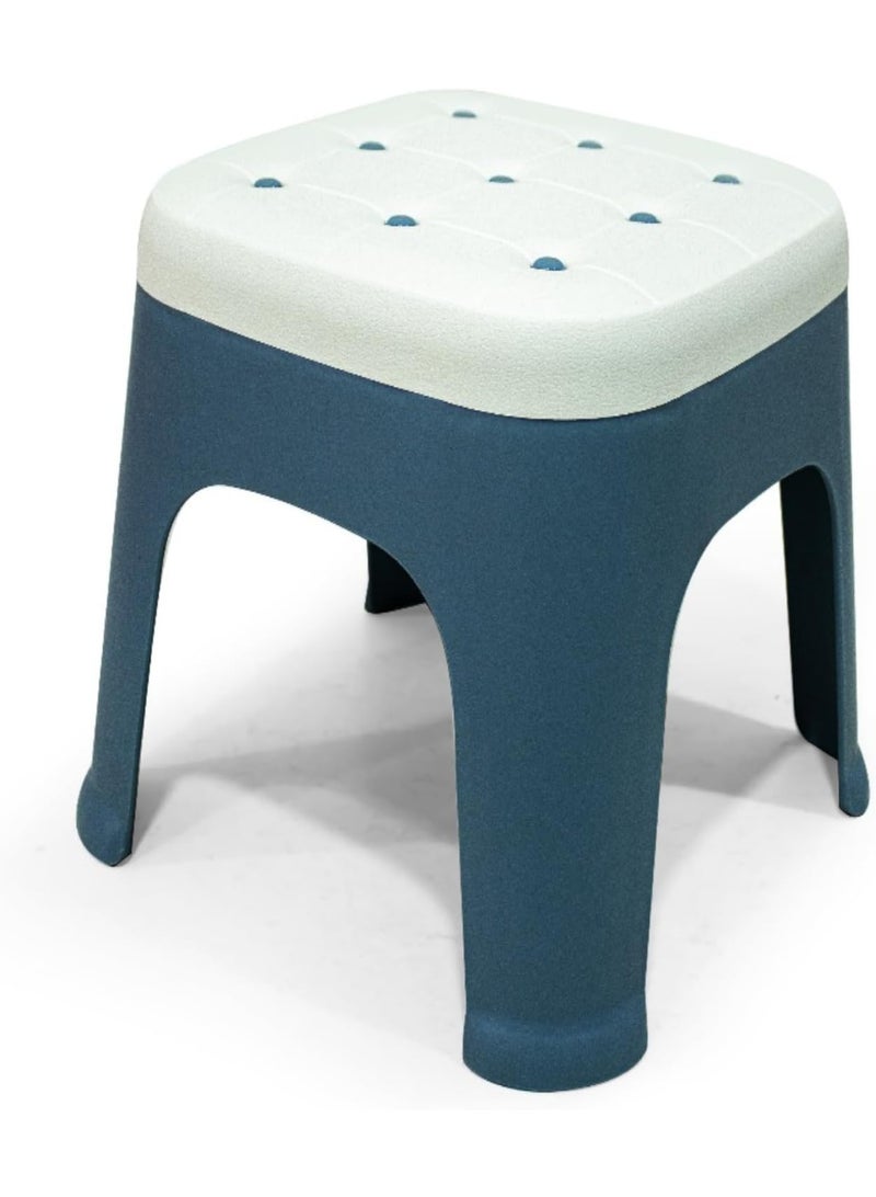 كرسي كلاسيك برايم كبير مربع  من الوطانية بلاستك 42 ارتفاع 30 عرض لون أزرق * أبيض 6222011765752