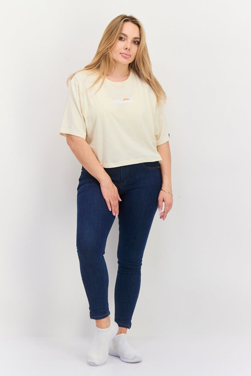 Ellesse Women Sportswear Fit Short Sleeve Outdoor Top, Off-White  - Image 3