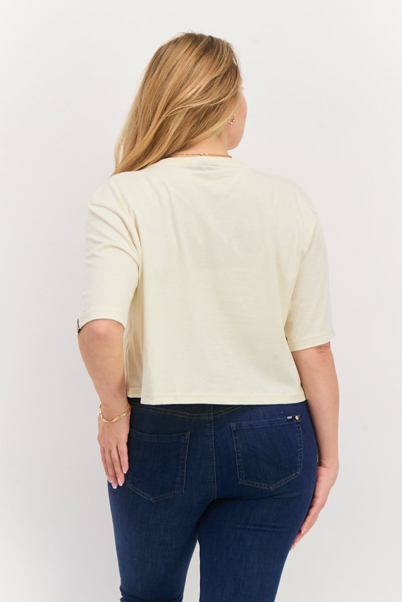 Ellesse Women Sportswear Fit Short Sleeve Outdoor Top, Off-White  - Image 2