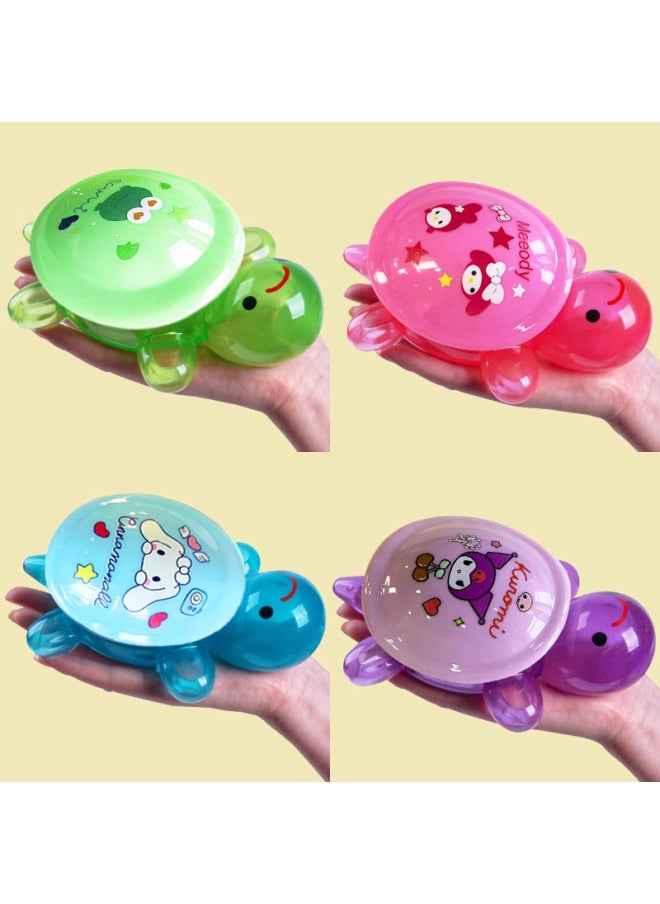 Generic - Little Turtle Pair Touch Luminous Color Little Turtle Toy Little Turtle Luminous Blind Bag Primary School Student Toy Big Turtle-Color:Type B Year Of The Snake [25cm] Candy Turtle/pink - Image 1