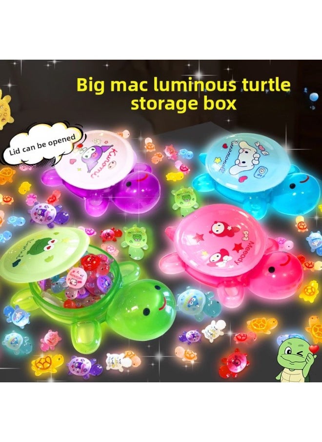 Generic - Little Turtle Pair Touch Luminous Color Little Turtle Toy Little Turtle Luminous Blind Bag Primary School Student Toy Big Turtle-Color:Type B Year Of The Snake [25cm] Candy Turtle/pink - Image 1