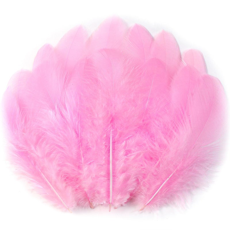 Soarer Pink Feathers for Crafts - 300pcs 3-5inch Craft Feathers Bulk for Wedding Home Party, Dream Catcher Supplies and DIY Crafts(LightPink) - Image 1
