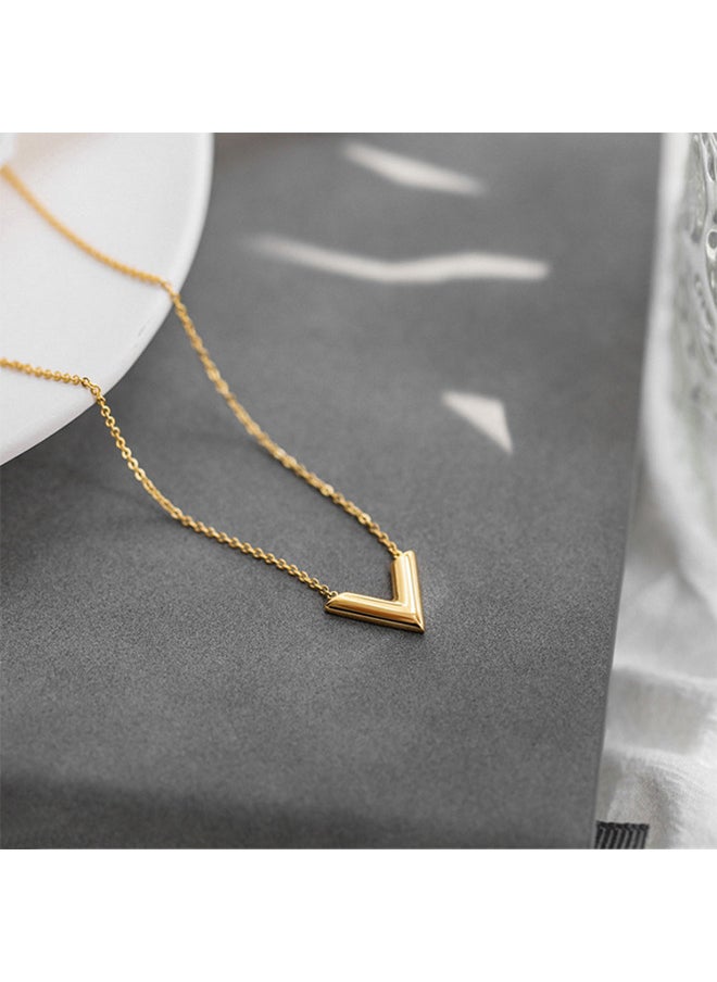 Depend V-Shaped Pendant Necklace For Women And Girls Trendy Fashion Accessories With A Unique Minimalist Vibe Fashion Jewelry Dress Accessories  - Image 4