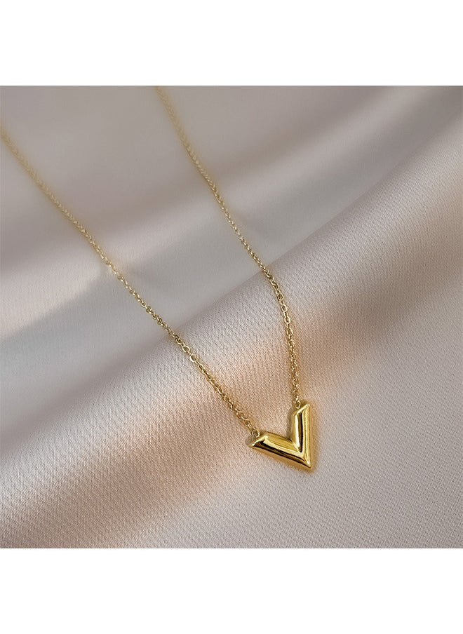 Depend V-Shaped Pendant Necklace For Women And Girls Trendy Fashion Accessories With A Unique Minimalist Vibe Fashion Jewelry Dress Accessories  - Image 2