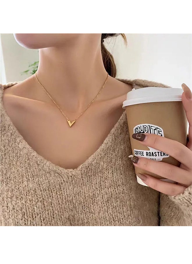 Depend V-Shaped Pendant Necklace For Women And Girls Trendy Fashion Accessories With A Unique Minimalist Vibe Fashion Jewelry Dress Accessories  - Image 5