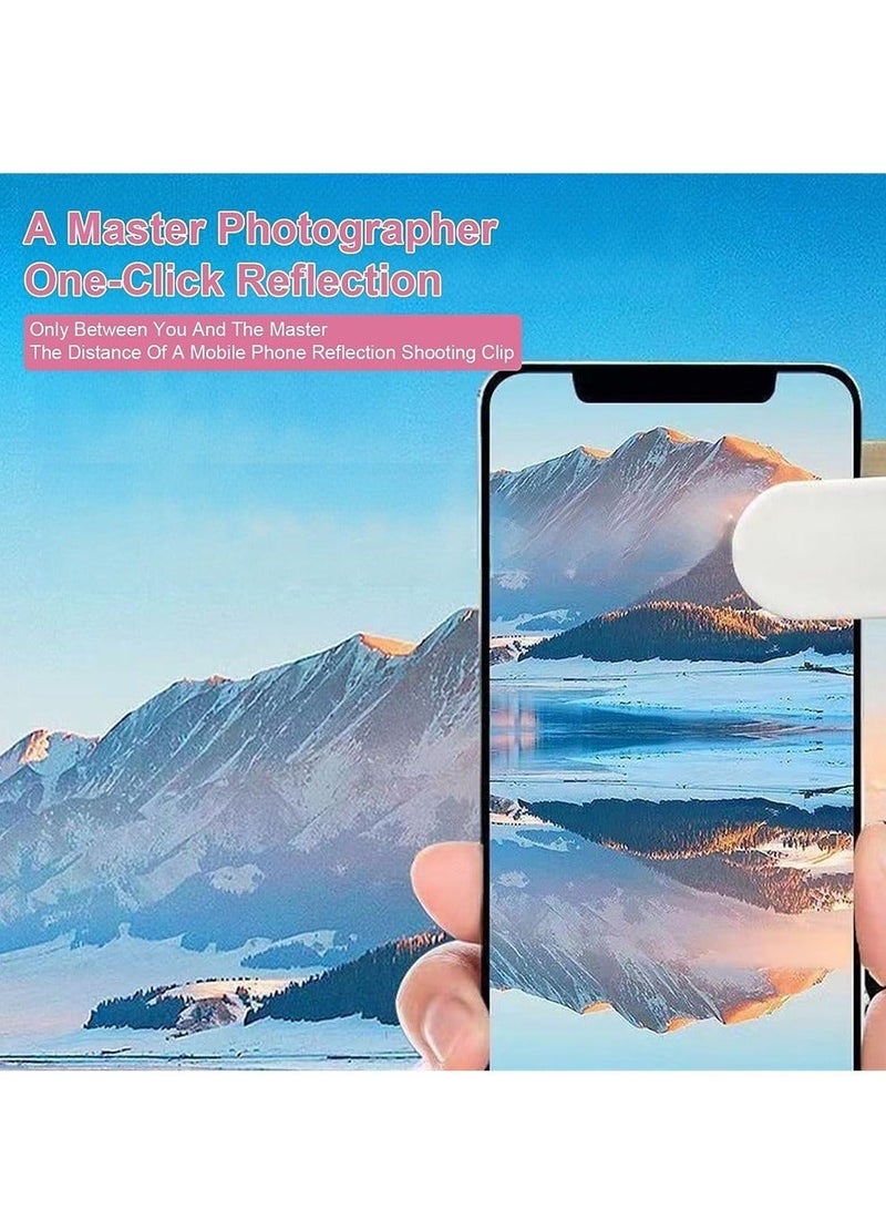 Captaintech Mobile Phone Camera Mirror Reflection Clip Kit Mobile Phone Reflection Camera Clip Selfie Reflector Mobile Phone Shooting Supplies Suitable for Travel - Image 3