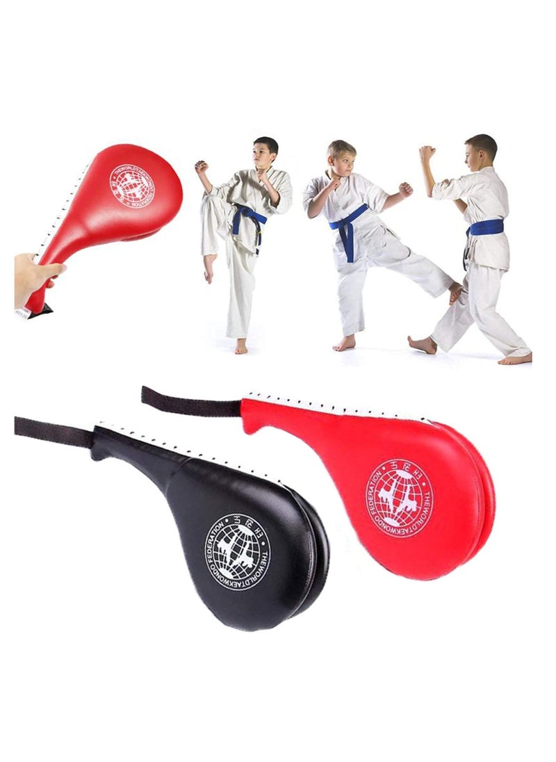 SYOSI Taekwondo Kick Pads, Double Pad Target Durable Strike Boxing Kicking Targets Training Paddles, Pads for Kickboxing and Karate  - Image 2