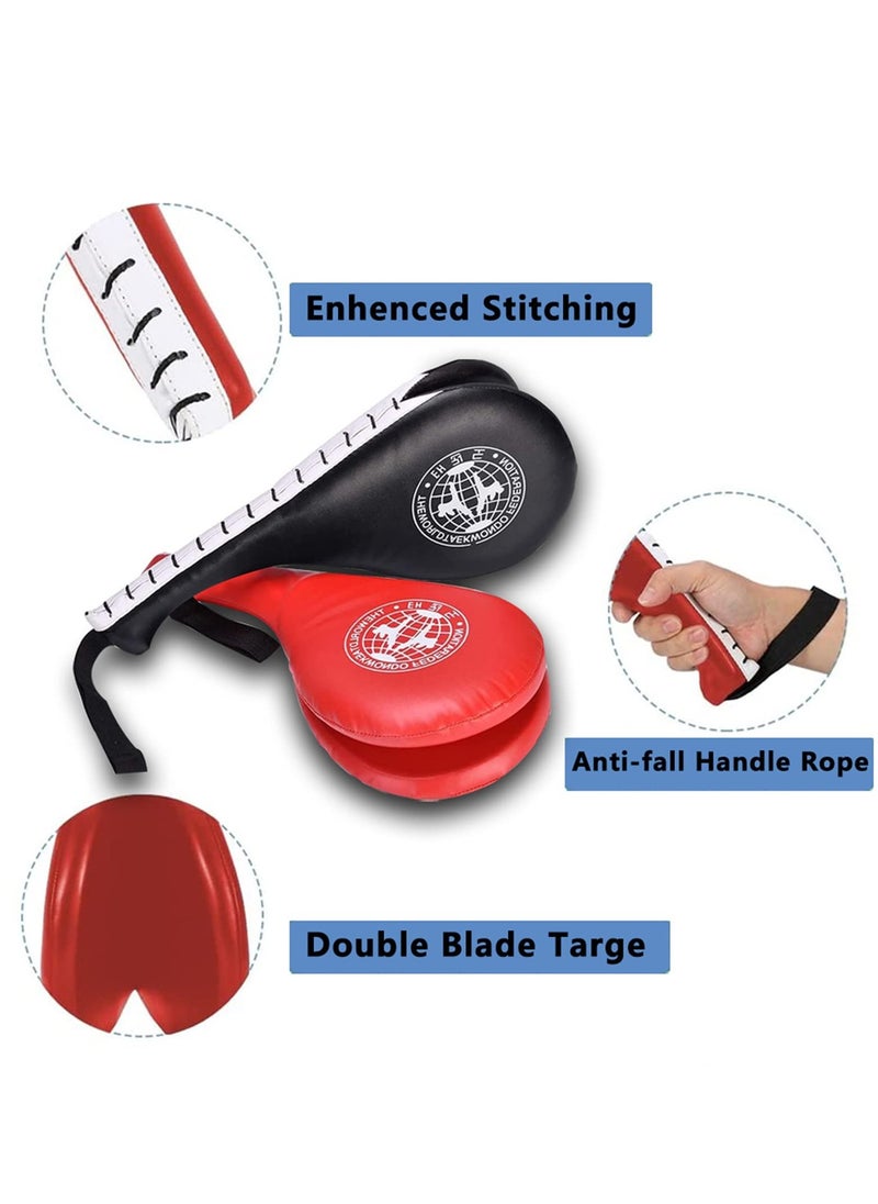 SYOSI - Taekwondo Kick Pads, Double Pad Target Durable Strike Boxing Kicking Targets Training Paddles, Pads for Kickboxing and Karate - Image 1