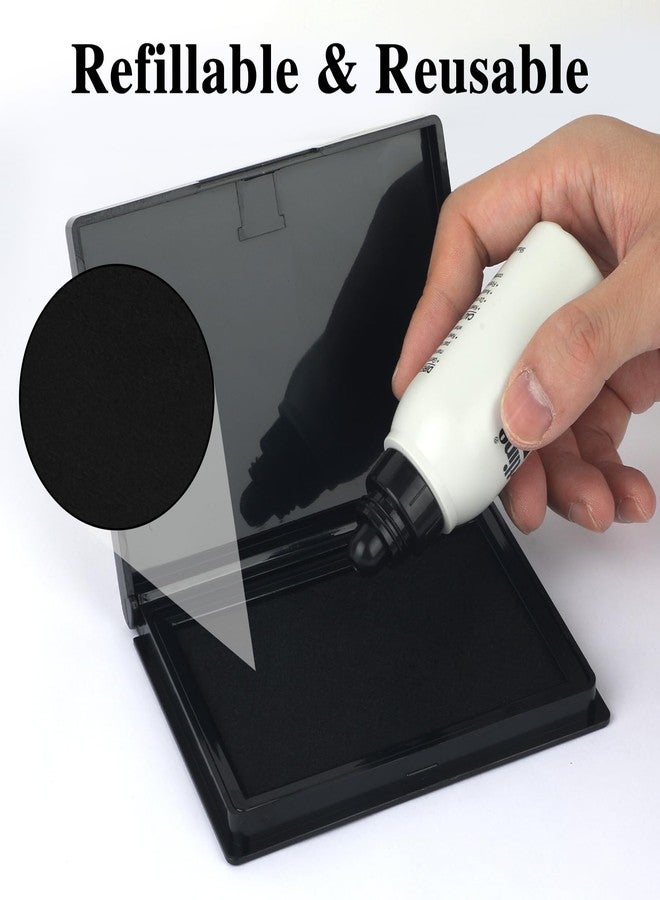 Hoiny Black Stamp Pad, 4 x 2.5 Inch Premium Quality Ink Pad for Stamps, All-Purpose Felt Pad for Office and Crafting, Works with Rubber and Clear Stamps - Image 4