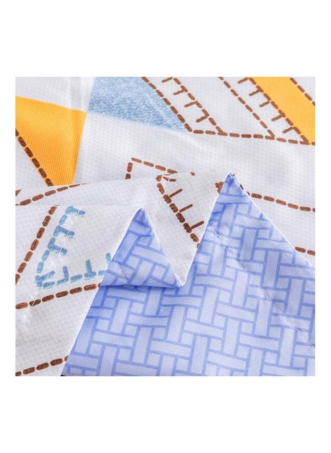 RISHAHOME 4-Piece Single Size Duvet Cover Set Microfibre Cararra 1 Duvet Cover 160x210 cm; 1 Fitted Sheet 120x200x25 cm; 2 Pillow Cover 48x74cm Multicolor  - Image 3