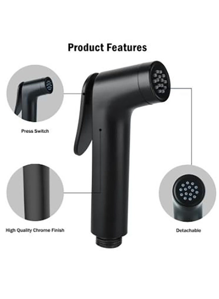 Bukela Bidet Shattaf Set, Handheld Adjustable Bidet Sprayer for Toilet, Standard Muslim Shower Set, with Bathroom Bidet Spray Shattaf Hose(Black) - Image 3