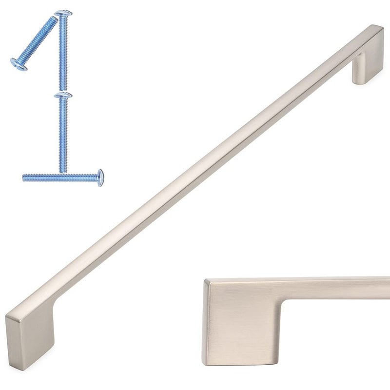 KOOFIZO 1 Pack 11516 Inch Brushed Nickel Kitchen Cabinet Pulls Stain Nickel Cabinet Handles Silver Cabinet Hardware for Kitchen Cabinets Drawer P01 Dresser Cupboard Bedroom Bathroom