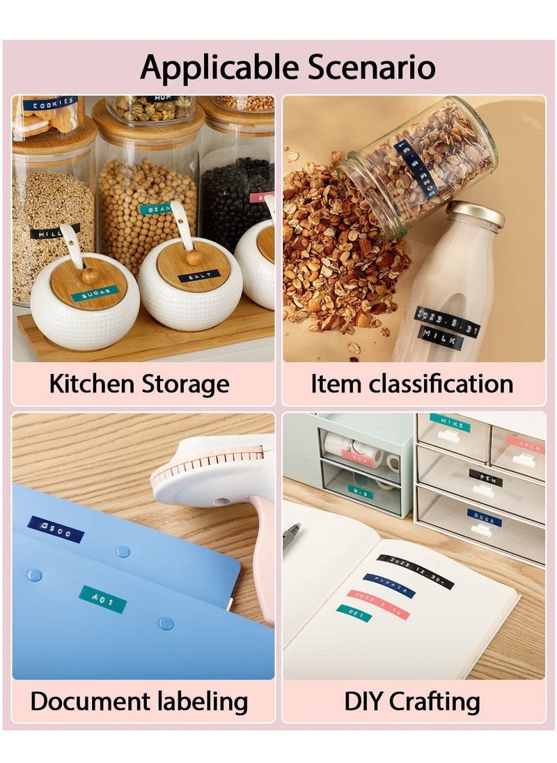 phomemo - Embossing Label Maker Machine with Tapes, Portable Retro Embossed Label Maker Writer, Mini Embosser Label Maker with 6 Rolls Embossing Label Tapes for Home,Office DIY and Crafting - Image 1