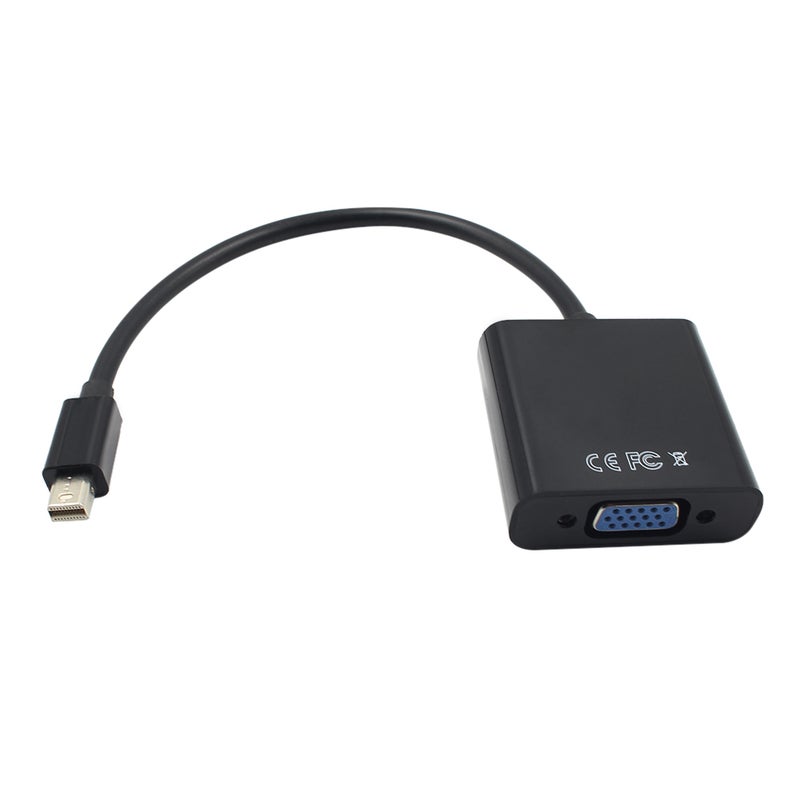 محول من Mini DP إلى VGA — محول من منفذ DisplayPort ذكوري إلى منفذ VGA أنثوي بدقة 1080P، للبروجكتور والتلفزيون الرقمي وتشغيل أقراص DVD وماك بوك ومايكروسوفت سيرفيس برو وثينك باد X و ديل إكس بي إس - Image 2