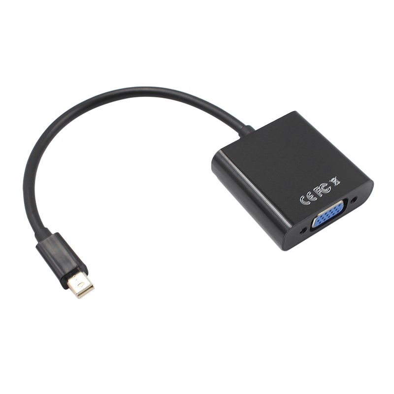محول من Mini DP إلى VGA — محول من منفذ DisplayPort ذكوري إلى منفذ VGA أنثوي بدقة 1080P، للبروجكتور والتلفزيون الرقمي وتشغيل أقراص DVD وماك بوك ومايكروسوفت سيرفيس برو وثينك باد X و ديل إكس بي إس - Image 1