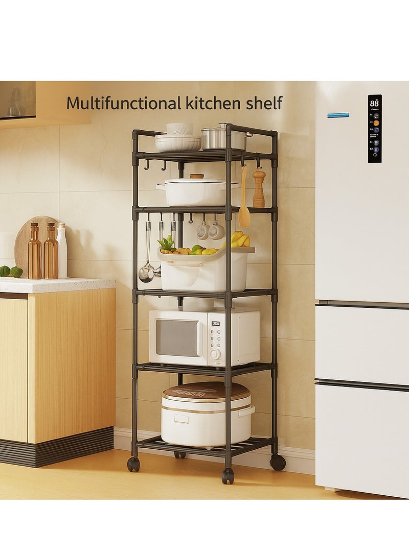 6‑Tier Narrow Kitchen Storage Rack – Heavy‑Duty Stackable Metal Shelving, Adjustable & Rust‑Resistant Organizer for Pantry, Laundry, Bathroom & Utility Room, Slim Design  - Image 1