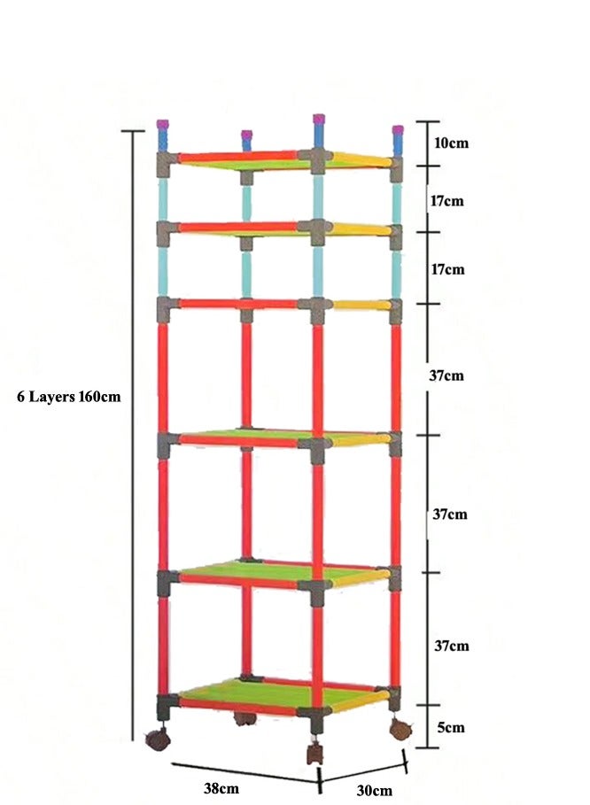 6‑Tier Narrow Kitchen Storage Rack – Heavy‑Duty Stackable Metal Shelving, Adjustable & Rust‑Resistant Organizer for Pantry, Laundry, Bathroom & Utility Room, Slim Design  - Image 3