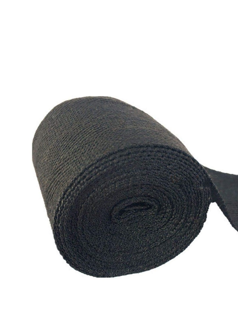 Generic Rubber boxing gloves with fist bandages and boxing wraps, two pieces, black - Image 2