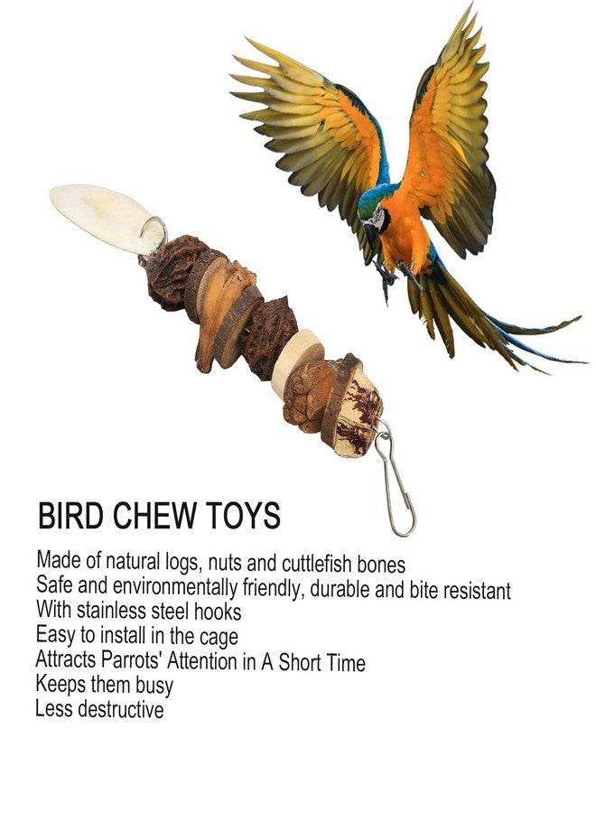 زيروديس ألعاب مضغ الببغاء من زيروديس، لعبة مضغ المكسرات للببغاء، عصا طحن فم الطيور، لعبة البحث عن الطعام للطيور، أعواد مكافآت الطيور للكوكاتيل والببغاوات الصغيرة - Image 5