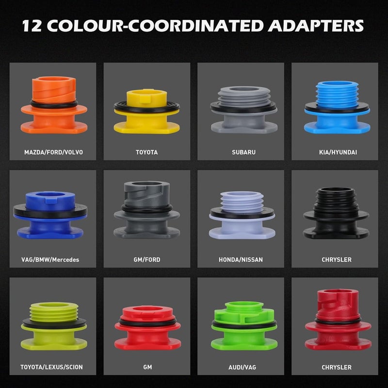 SEDY Engine Oil Funnel Set of 17 with 12 Adapters and Magnetic Storage Tray - Image 3