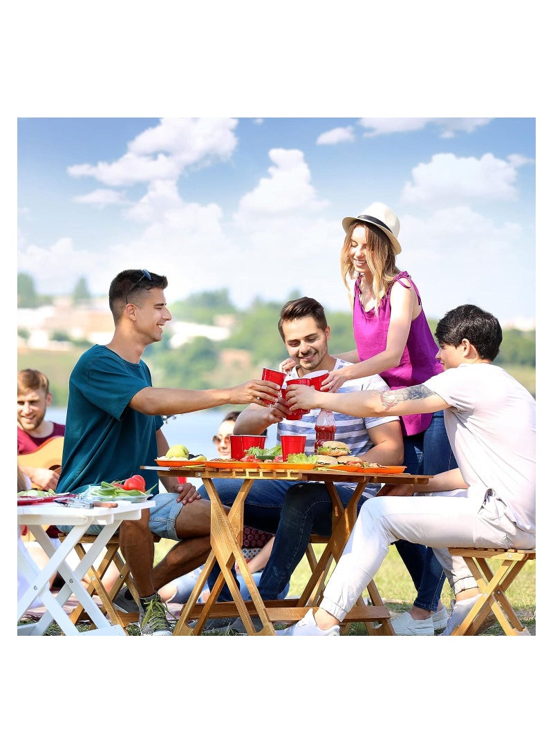 Vitacelli 100 Piece Disposable Plastic Cups, Red 16-Ounce Disposable Plastic Party Cups, Red Heavy Duty Cups, Ideal for Weddings, Party’s, Birthdays, Dinners, Lunch’s. - Image 3