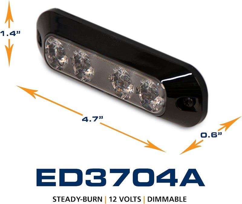 ECCO ED3704A Directional,4 LED,Surface Mount, 12-24VDC,Amber - Image 4