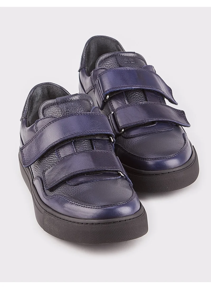 Cabani Leather Navy Blue Men's Sports Shoes