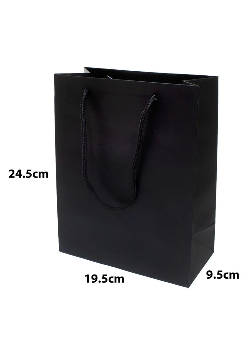 PRIMA Black 6 Piece Gift Bag Set 24.5x19.5x9.5 Cm Multipurpose Gift Bags for Daily Use Home and Outdoor Packaging - Image 2