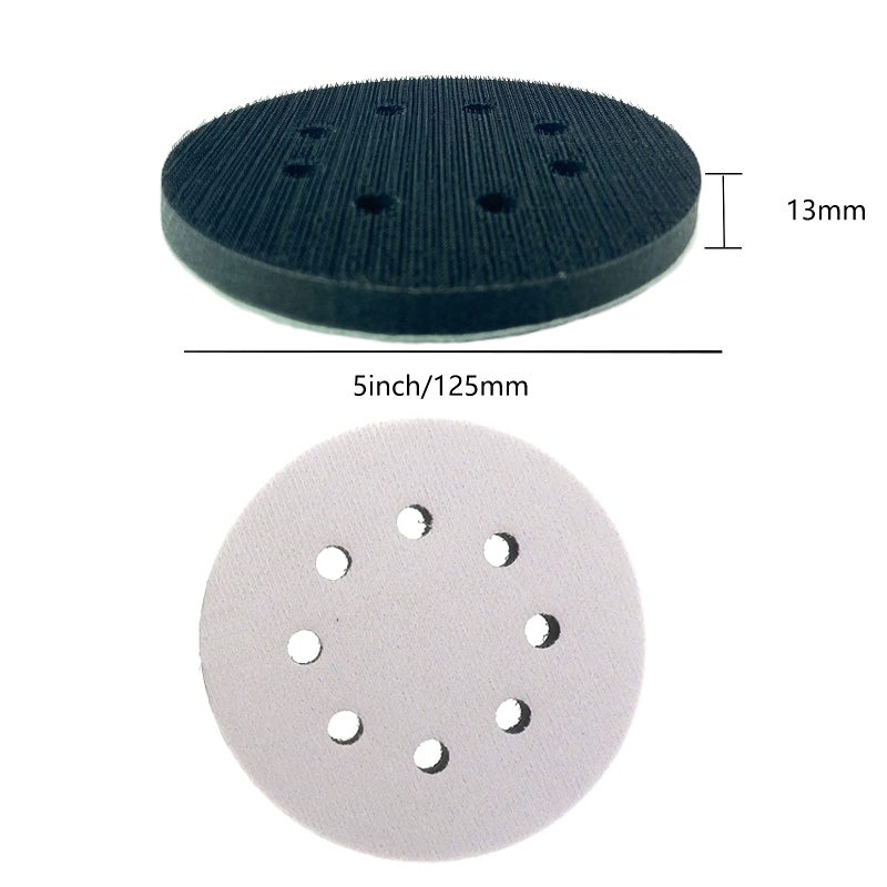 CKFCXC 32pcs Sandpaper 8 Hole 5 inch Sanding Discs Hook and Loop 1500-10000 Grits Wet Dry Sandpaper with 2pcs Interface Pads for Random Orbital Sander Automotive Metal Polishing - Image 3