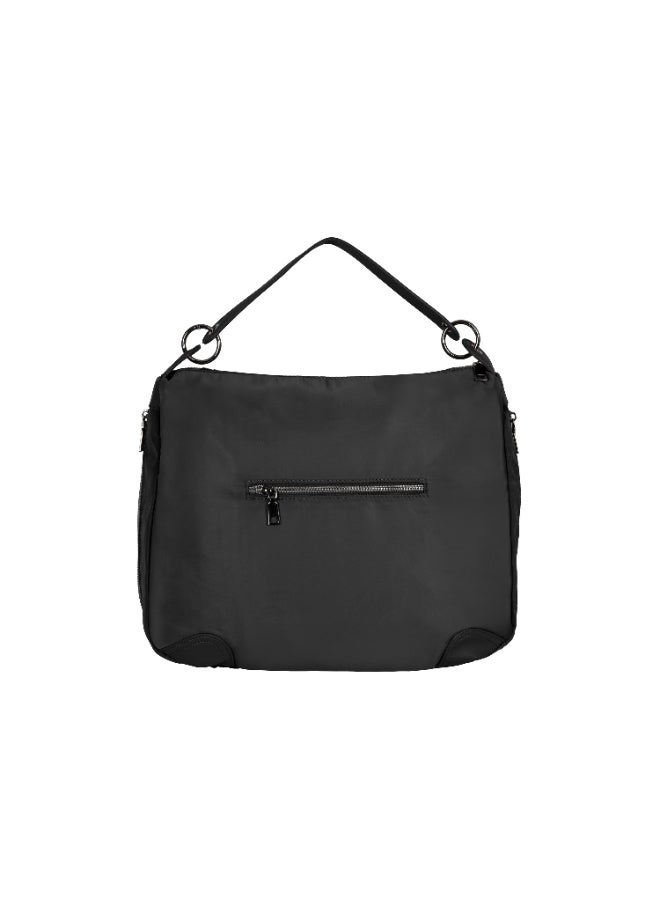 فوسكا شنطة Foska يد كبيرة (توت) قماش  – تصميم واسع للعمل والسفر لون أسود – مقاس 39x30 سم - Image 4