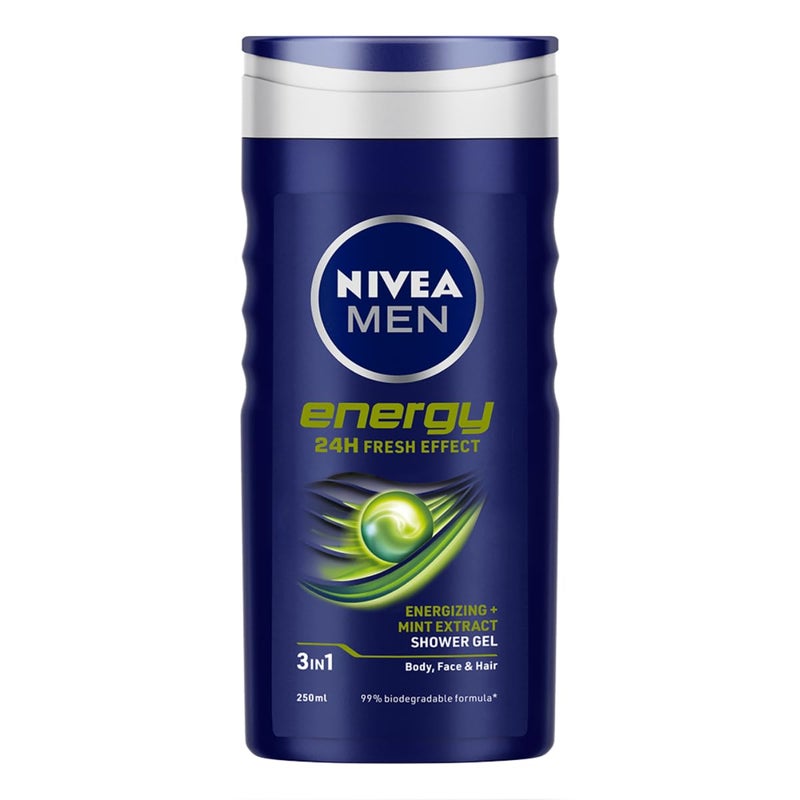 Nivea For Men Energy Shower Gel  250ml 845 Fl Oz