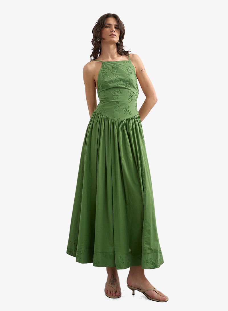 TOPSHOP Casual Sleeveless Strap Detail Midi Dress - Image 1