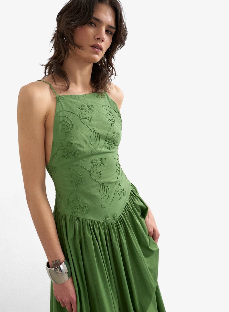 TOPSHOP Casual Sleeveless Strap Detail Midi Dress - Image 3