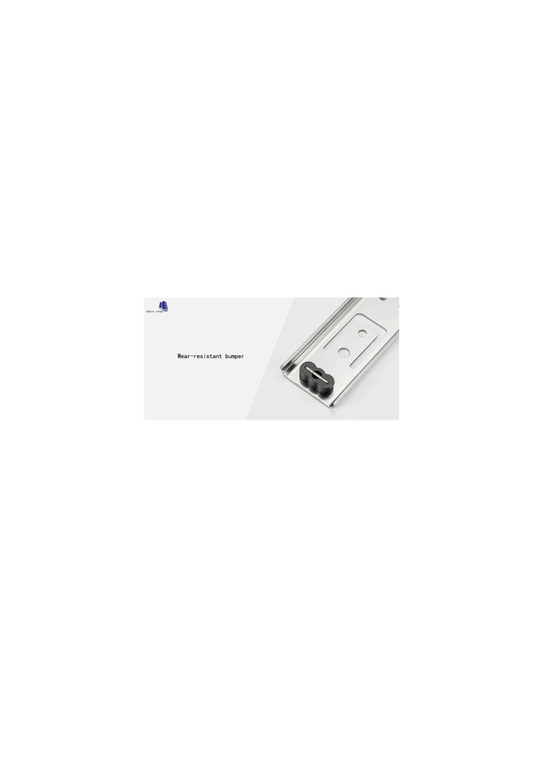 Steel Ball Bearing Drawer Runner Cabinet Rail For Computer Table Clothing Cabinets (10 inch)  - Image 2