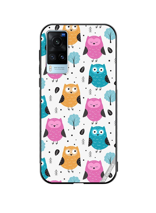 VR CREATIVE Protective Case Cover For Vivo X60 Owls Seamless Pattern Design Multicolour - Image 1
