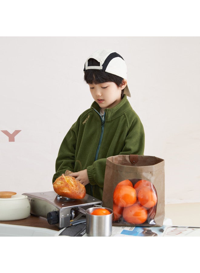 Double Sided Polar Fleece】 Boys' Warm Jacket 2025 Spring/autumn Kids' Embroidered Stand-up Collar Cardigan - Image 5