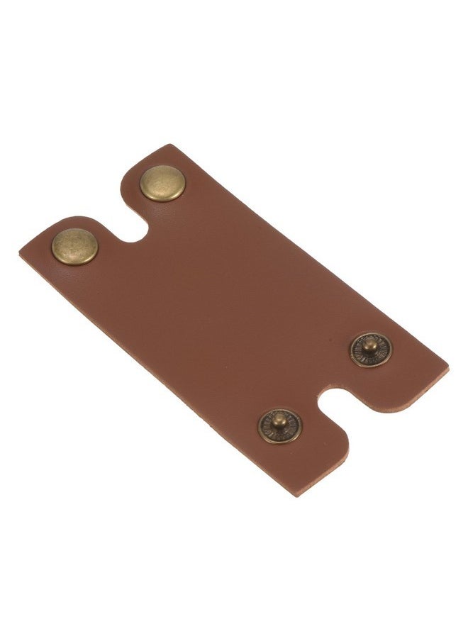 M METERXITY Razor Cover Protective Sheath - Double Edge Leather Safety Razor Protective Sheath Travel Cover, Apply To Shaver Razor (3.3 X 1.8 Inch, Brown)  - Image 1