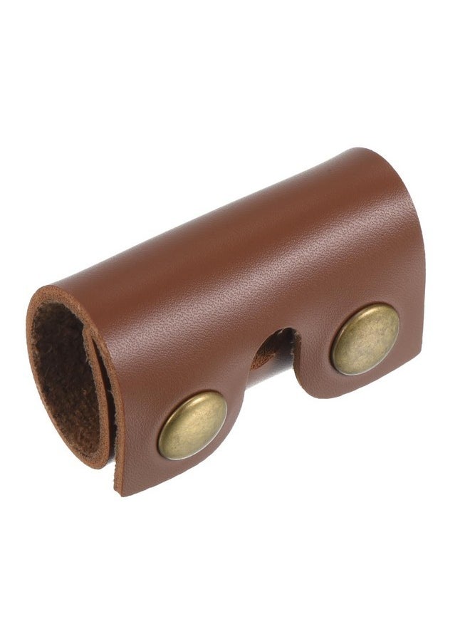 M METERXITY Razor Cover Protective Sheath - Double Edge Leather Safety Razor Protective Sheath Travel Cover, Apply To Shaver Razor (3.3 X 1.8 Inch, Brown)  - Image 4