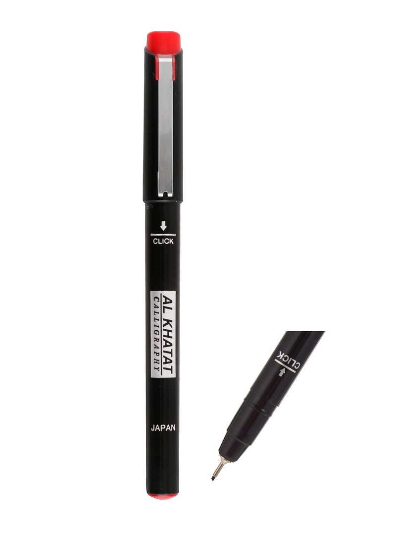 Al Khatat 1-Piece Calligraphy Pen 1mm Tip Red Ink - Image 1