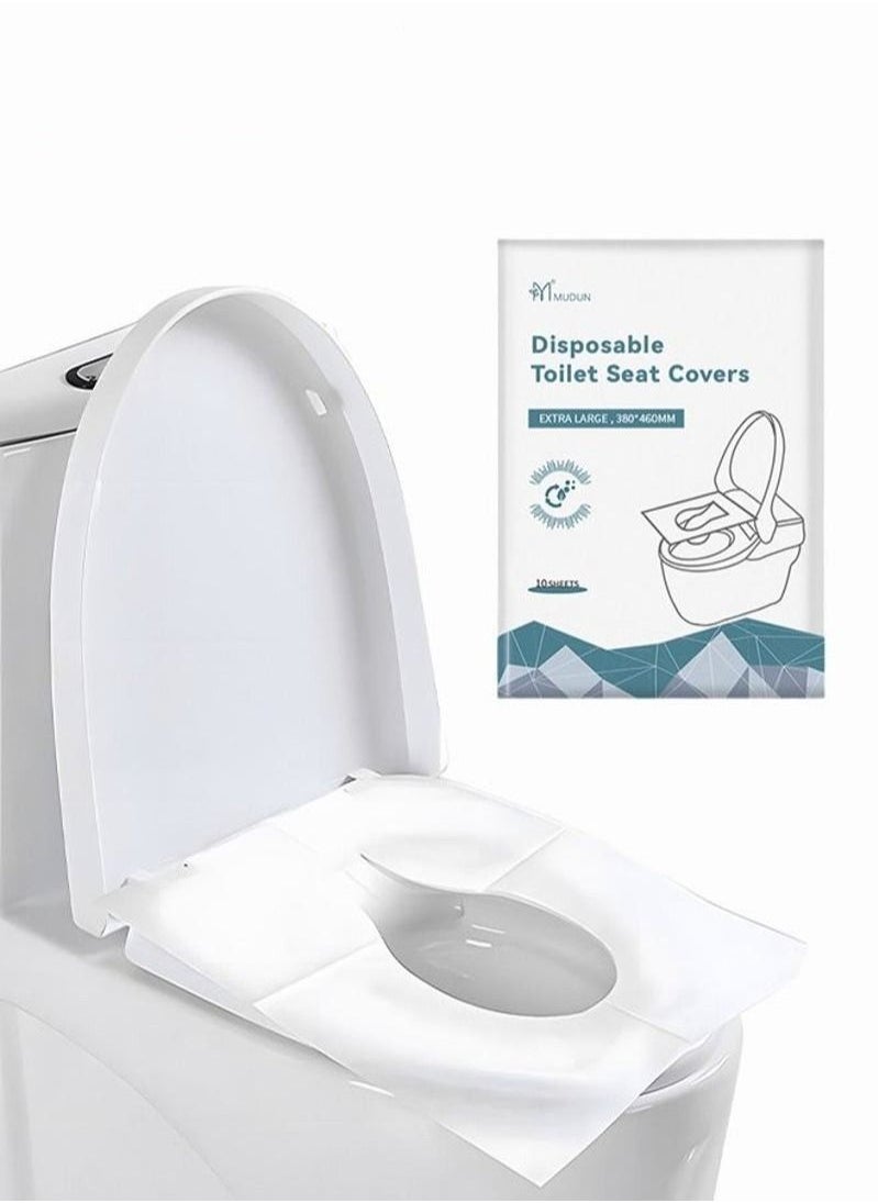 XiuWoo 50 Pcs toilet seat covers disposable toilet seat cover - flushable paper toilet liners for bathroom, travel, camping, kids potty training  - Image 1