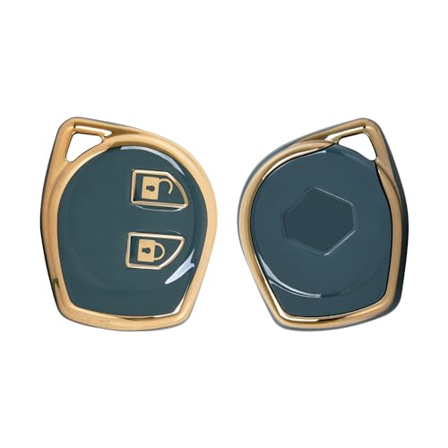 AUTOFRILL TPU Car Key Cover for Maruti Suzuki Baleno, Grand Vitara, XL6, Swift, Brezza, Ertiga, Dzire, Celerio, Ciaz, SX4, Ignis, Alto, S Presso, S Cross, Fronx 2 Button Key Cover (Hunter Green) - Image 1