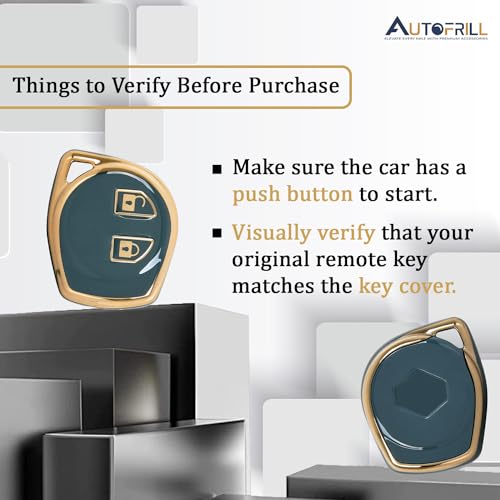 AUTOFRILL TPU Car Key Cover for Maruti Suzuki Baleno, Grand Vitara, XL6, Swift, Brezza, Ertiga, Dzire, Celerio, Ciaz, SX4, Ignis, Alto, S Presso, S Cross, Fronx 2 Button Key Cover (Hunter Green) - Image 5